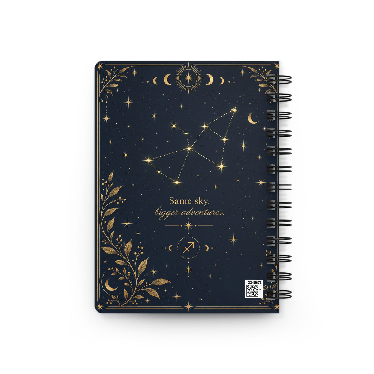 Sagittarius Spiral Notebook — Gold Zodiac Journal (Nov 22–Dec 21)