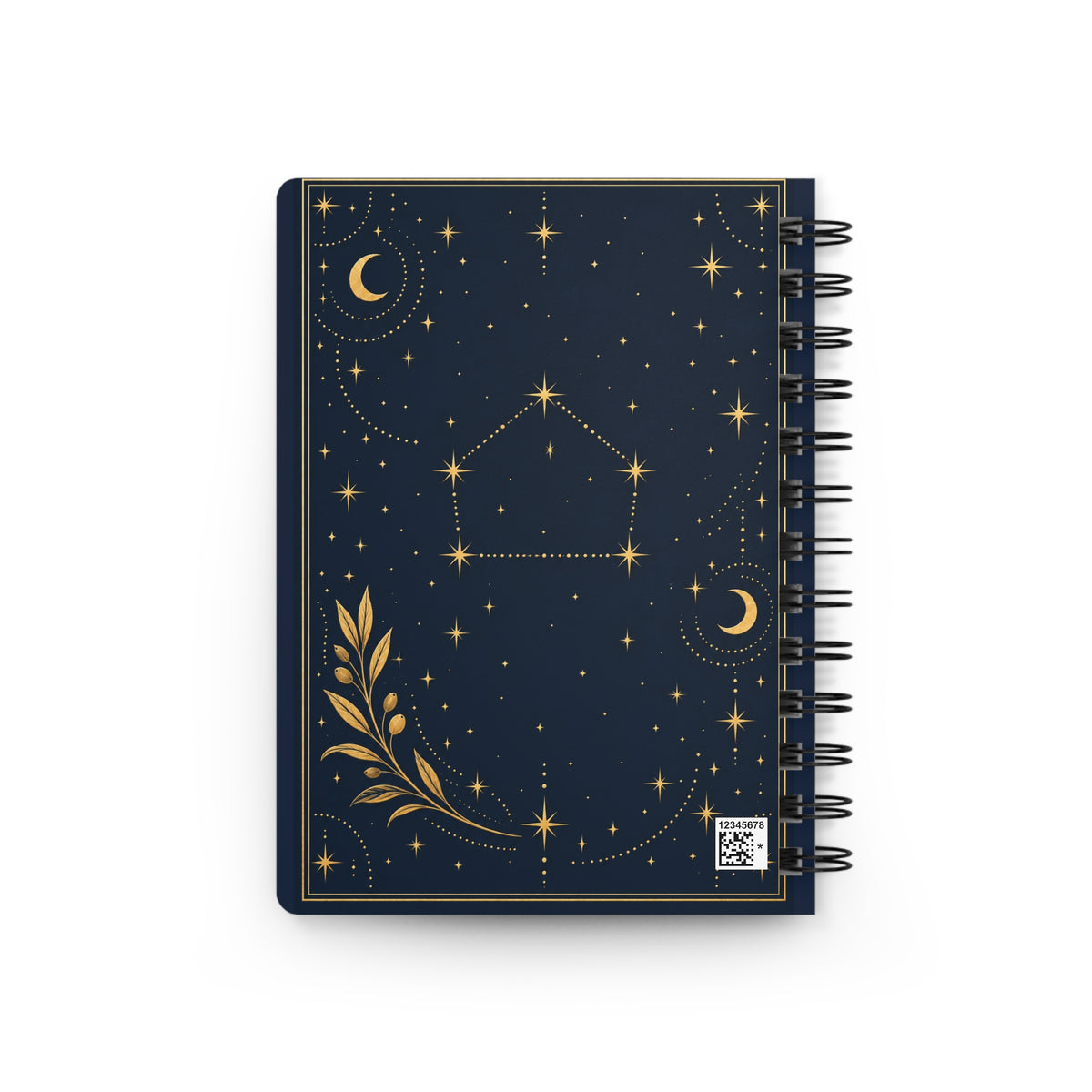 Libra Spiral Notebook — Gold Zodiac Journal (Sep 23–Oct 22)