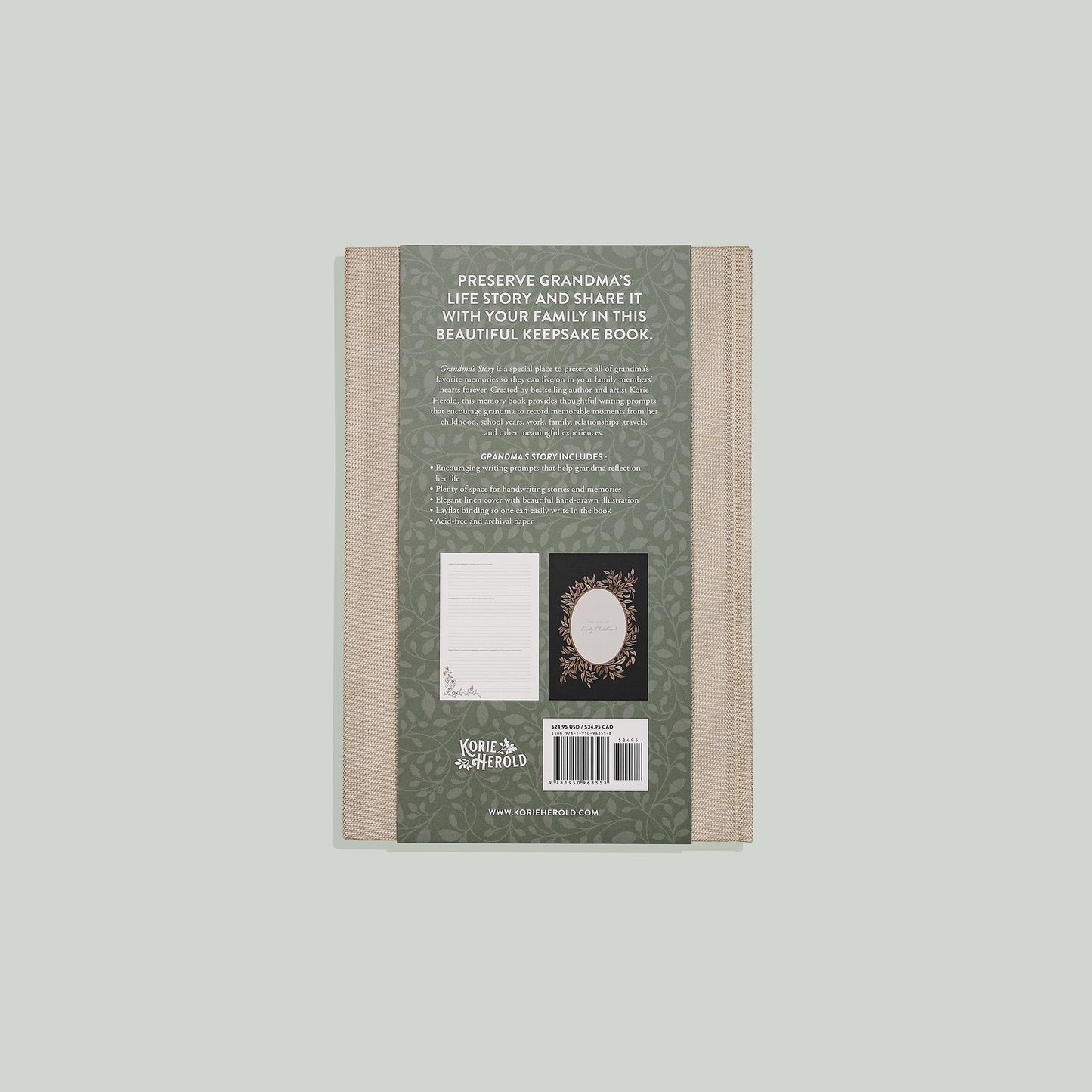 Grandma's Story Memory & Keepsake Journal for Family