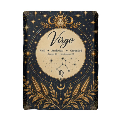 Virgo Zodiac Woven Blanket – Grounded, Thoughtful & Unforgettable
